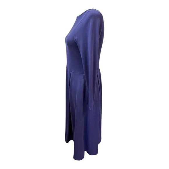 24seven Midi Length Fit N Flare Pocket Dress~Size Small~Navy Blue Comfort L11 20 - Picture 6 of 11